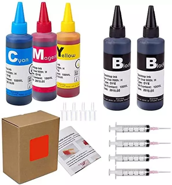 Jetsir 4 Color Ink Refill Kit for HP 950 951 932 933 60 61 952 902 901 62 63 21