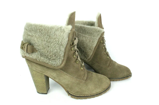 Bottines Fourrées ERAM Daim T 38 / UK 5 BON ETAT 2