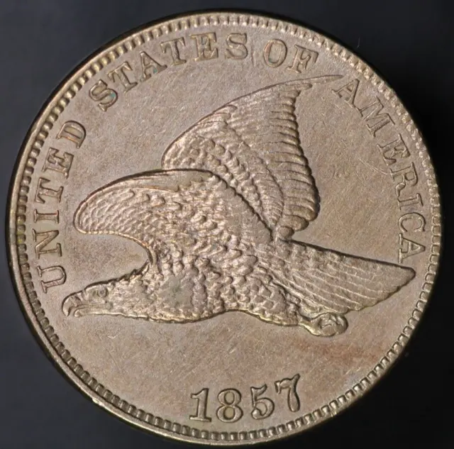 1857 Flying Eagle ( Die Break )From An Old Collection -Lot 7844