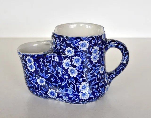 Vintage Burleigh Ware Calico Shaving Mug Blue Floral England