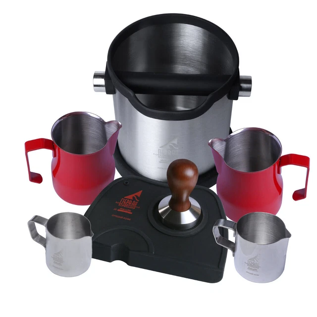 Barista-Set 40: Kaffeestampfer 50-58 + Milchkännchen 4 + Matte +...