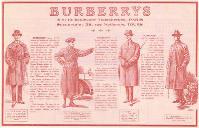 pub. *** BURBERRYS _ Rayon de Dames *** 1919 28 x 18 // a171 