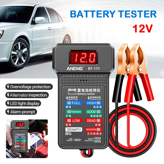 12V Car Battery Tester 100-2000CCA Battery Load Tester LCD Automatic Analyzer