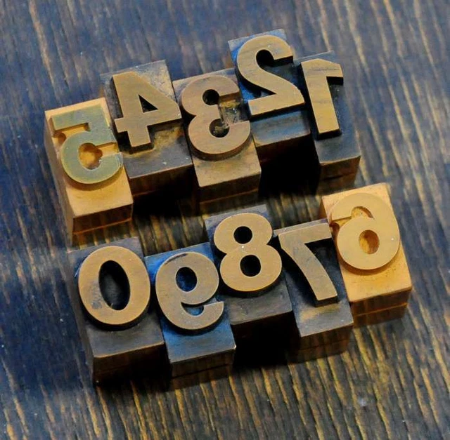0-9 Numbers 18mm Poster Letters Letter Numbers Stamp Number