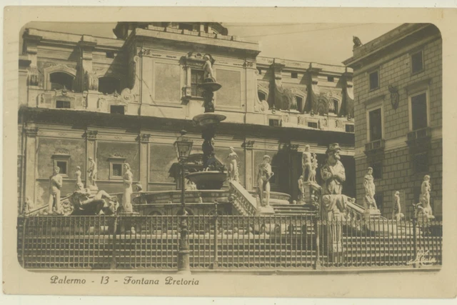 Palermo -Fontana Pretoria 1935 Cartolina Fotografica