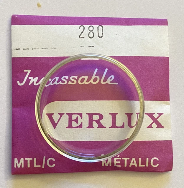 Verre De Montre Plexi VERLUX 280mm De Diamètre, Neuf Pour Réparation Horlogère
