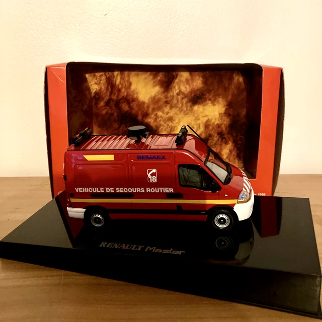Norev SB 1/43 – Renault Master Pompiers VSAV 2007, Miniature Pro En état Nickel