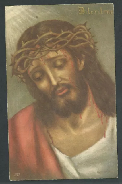 Estampa antigua de Jesus andachtsbild santino holy card image pieuse