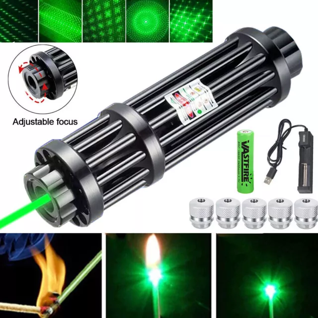 High Power 8000m Green Laser Pointer Pen Visible Beam Dot Laser Light +Battery