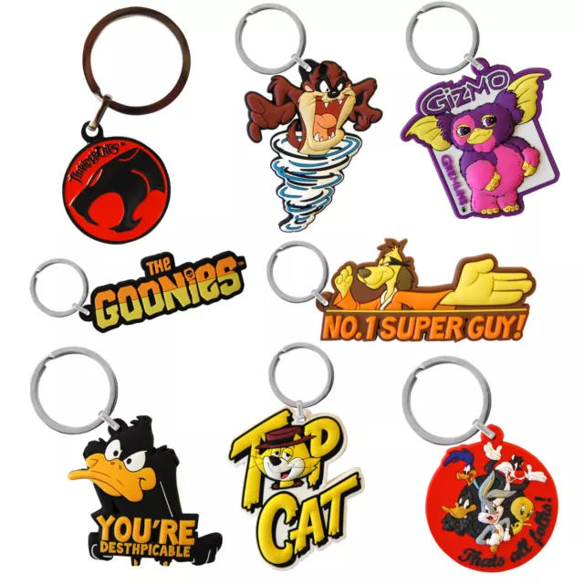 PVC/Enamel Keyrings. Retro Novelty TV Film Cartoon Keychain Choice Ideal Gift