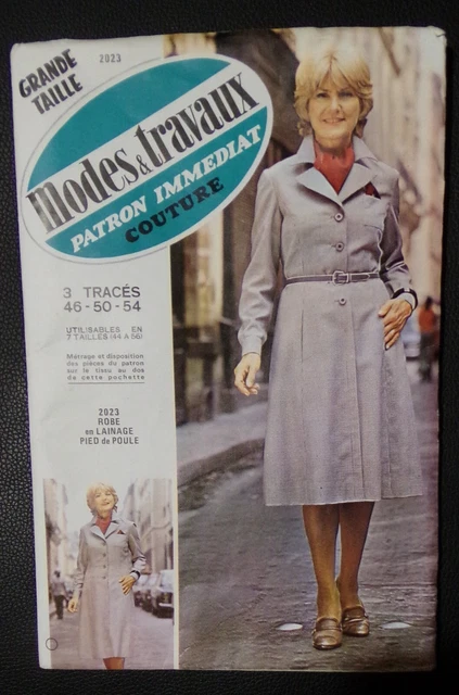 Patron Ancien Modes Et Travaux - Chemisier Femme Grande Taille 46, 50, 54 - Neuf
