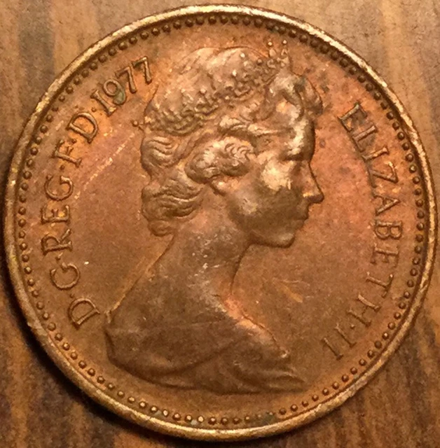 1977 Uk Gb Great Britain New 1/2 Penny Coin