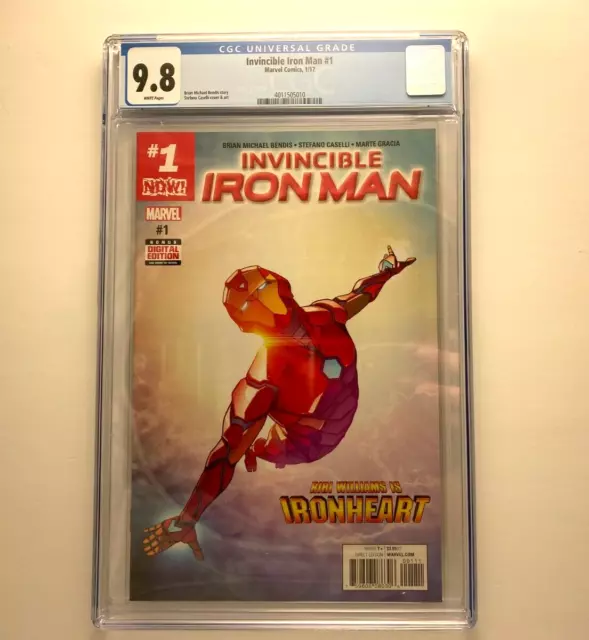 Invincible Iron Man #1 • 2017 Marvel Comics • Iron Heart Riri Williams • CGC 9.8