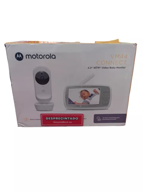 Motorola VM44 4,3" Wi-Fi Vigila Bebés Blanco Nuevo