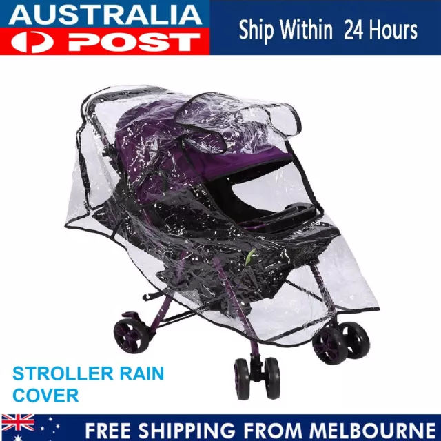 Universal Waterproof Wind Dust Baby Buggy Stroller Pushchair Pram Rain Cover AU