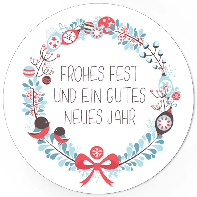 48 Weihnachtsaufkleber Geschenk Aufkleber Etiketten Weihnachten Xmas blau 6