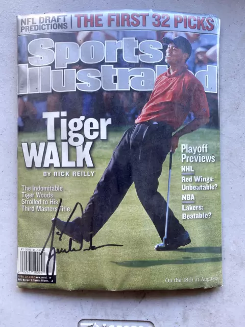 2002 Tiger Woods Sports Illustrated NEWS STAND "TIGER WALK" AUTOGRAPHED ****RARE