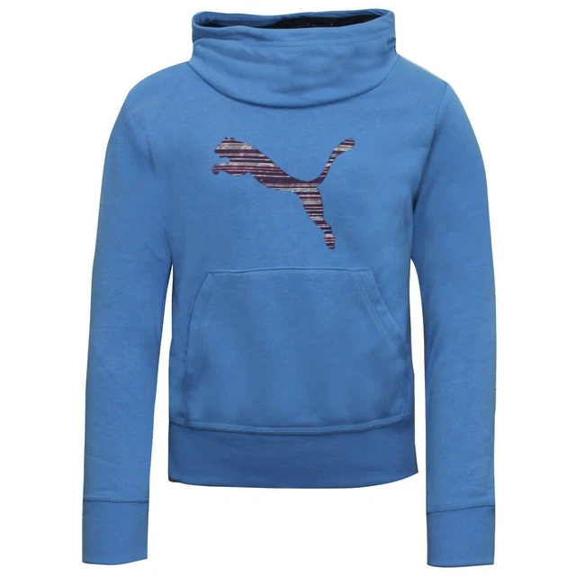 Puma FUN TD Maglione Felpa con Cappuccio Junior Blu Terry 832336 02 A74A/B