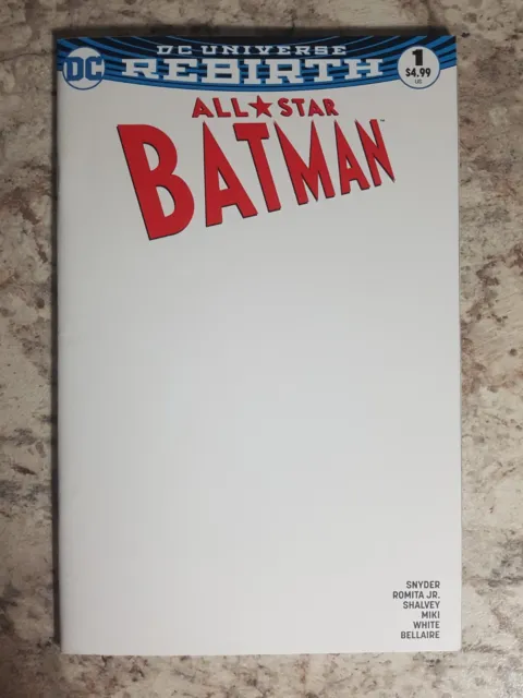 All Star Batman #1 Blank Sketch Cover E Variant VF/NM DC Comics Snyder Romita Jr