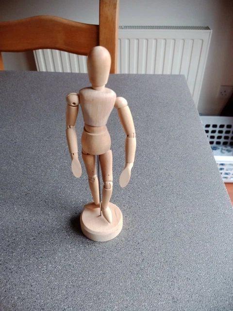 Holz Künstler Figur Modell vollgelenkig Schaufensterpuppe Zeichenhilfe 20cm hoch 2