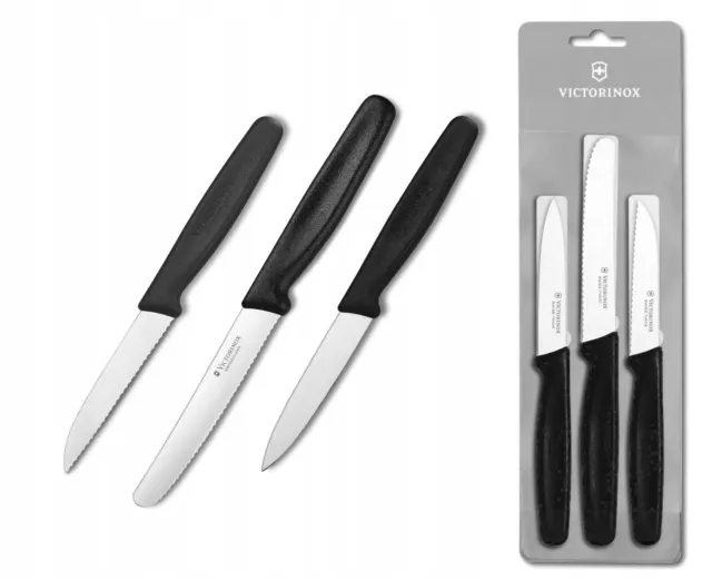 New Victorinox Paring Knife Set, 3pcs Tomato knives, Serrated Knife,100% Genuine 2