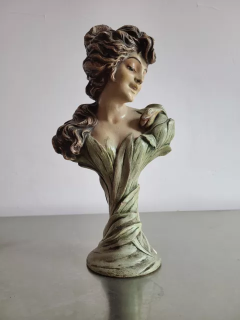 ART NOUVEAU CERAMIC Lady Bust £128.67 - PicClick UK