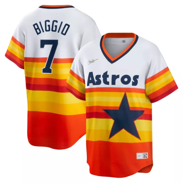 Camiseta deportiva de jugador de la colección Cooperstown blanca de los Astros de Houston de MLB para hombre