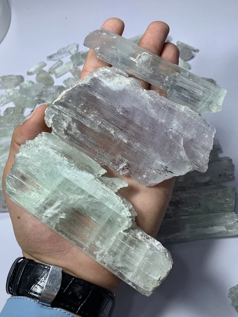 1500-Grams Natural Kunzite Crystals Type Rough Lot From @Afg.