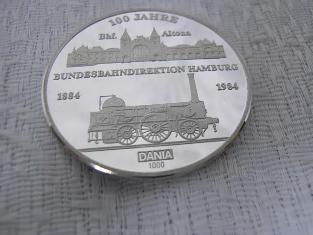Silbermedaille 100 Jahre Bundesbahndirektion Hamburg