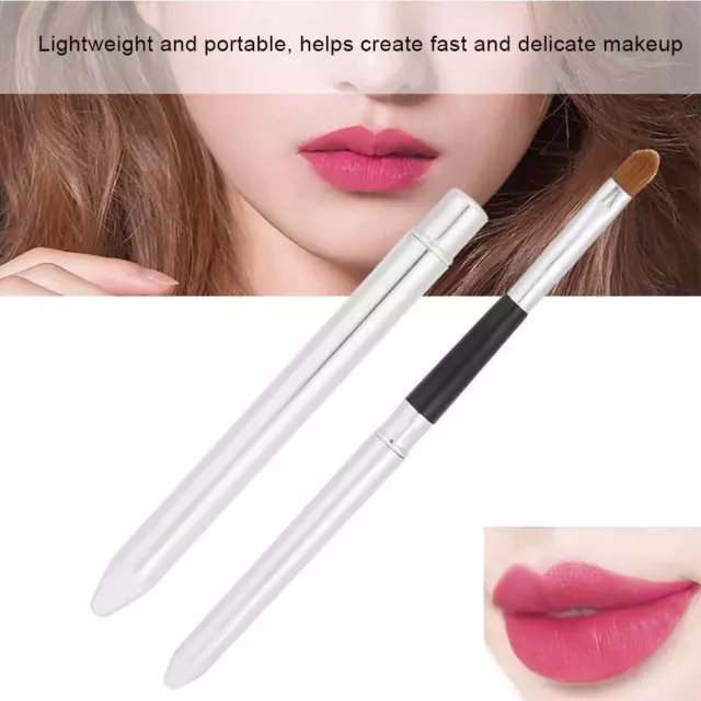 1PC Portable Smooth Travel Retractable Lip Brush Makeup Lipstick Cosmetic M7H0