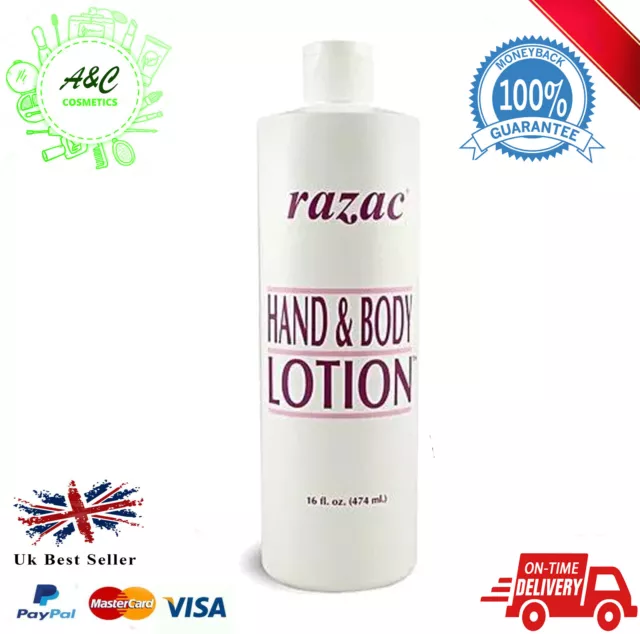Razac Hand & body lotion No Greasy Long lasting body Moisturizer 160z UK SELLER