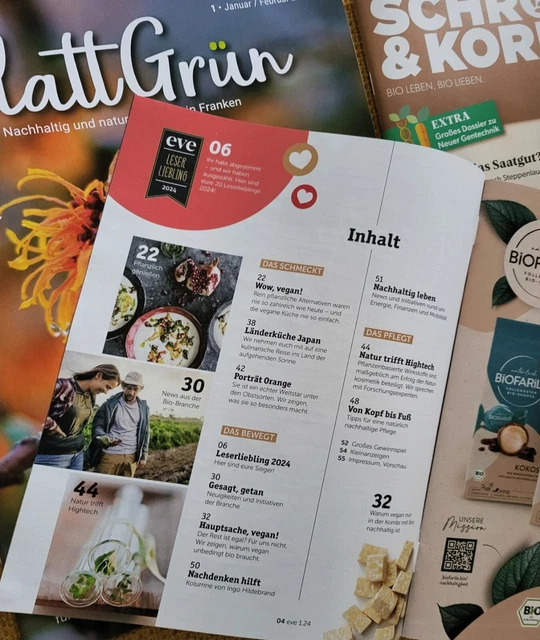 SCHROT & KORN 2/2024 + Zeitschrift eve BIO MAGAZIN + BlattGrün Januar