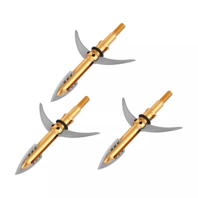 3 Jagdspitzen Hawk®  Golden mit 4 Klingen - schraubbar