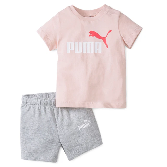 Puma Minicats Té & Pantaloncini Set Rosa/Grigio 845839 36