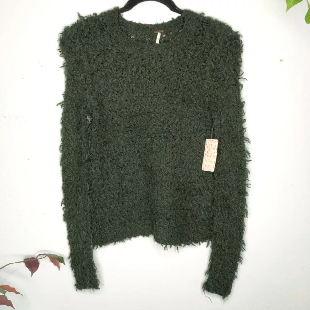 NWT Free People September Song Sweater Green XS
