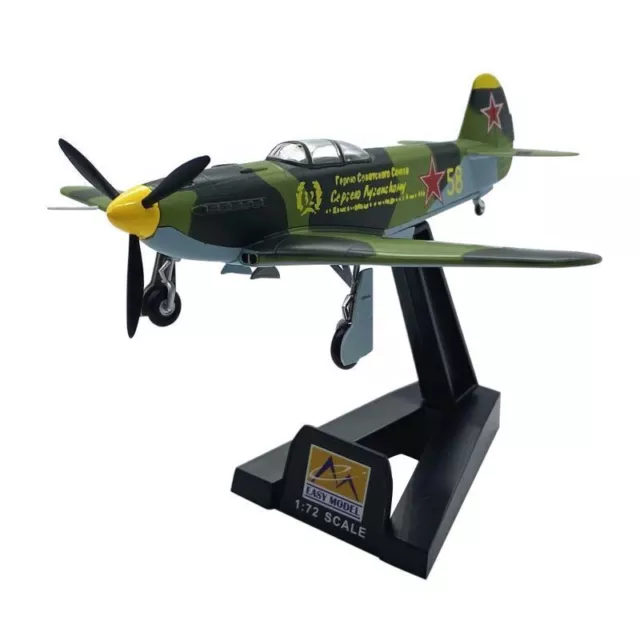 1/72 Yak-3 Fighter WW2 Model Plane Military USSR Army Eastern Front Collectible