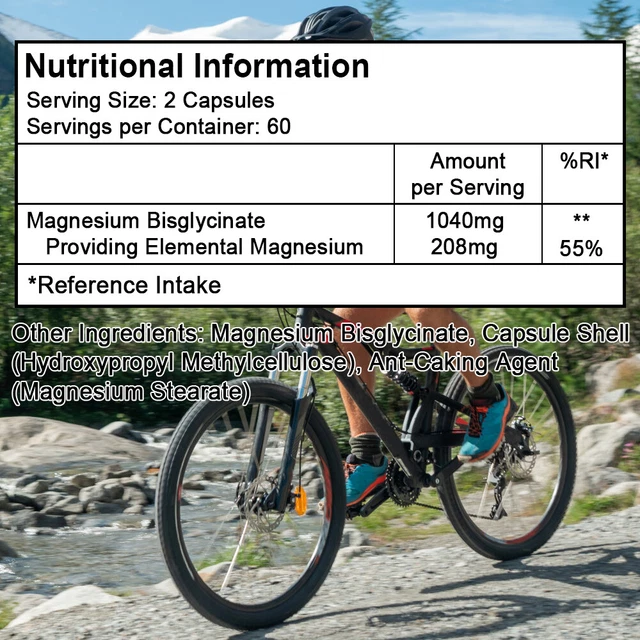 MAGNESIUM GLYCINATE CAPSULE 1040mg Sleep Support Mineral Supplement