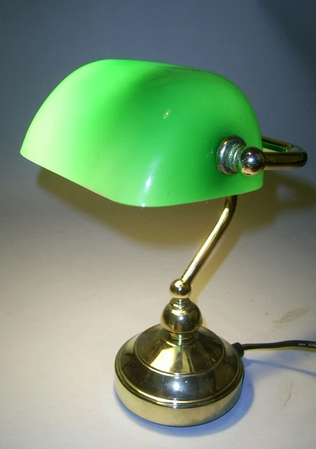 Grüne Vintage Banker Lampe Aus Emaille, 1950er Bei Kaufen