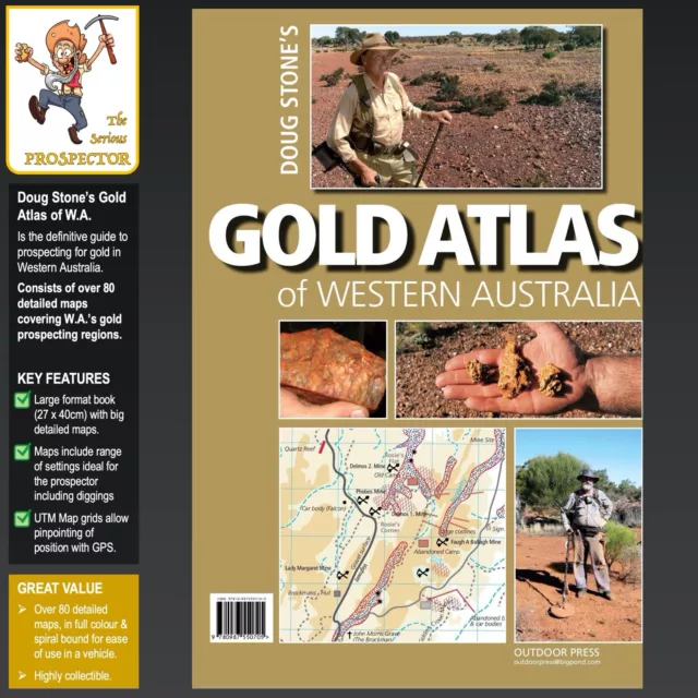 Doug Stone's Gold Atlas of Western Australia | Large Format 80+ Maps | Latest Ed