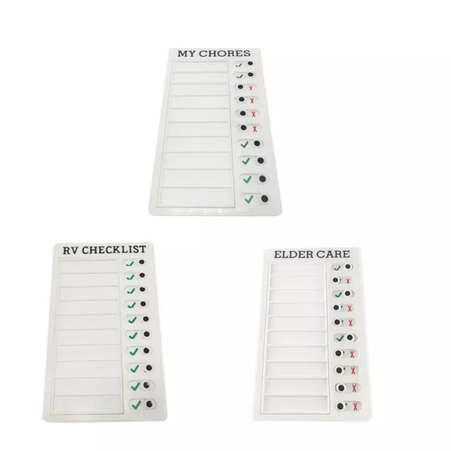 RV Checklist Memo Board My Chores Board Adjustable for RV Cars Home Classroom