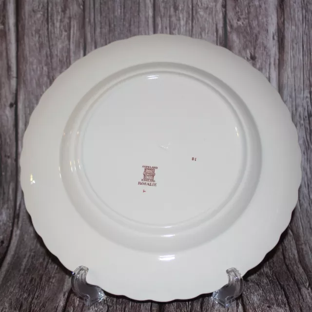 SPODE Rosalie Set/4 Luncheon Plates Copeland's China VTG England Chelsea Wicker 3