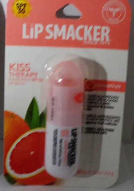 1 Lip Smacker kiss Therapy Sunscreen SPF 30 Lip Balm-Grapefruit  NEW IN PACKAGE