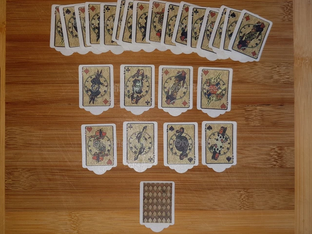 Playing Card Tea Set 25 EDIBLE ALICE In Wonderland Playing Cards Tea Party Cupcake Toppers ...