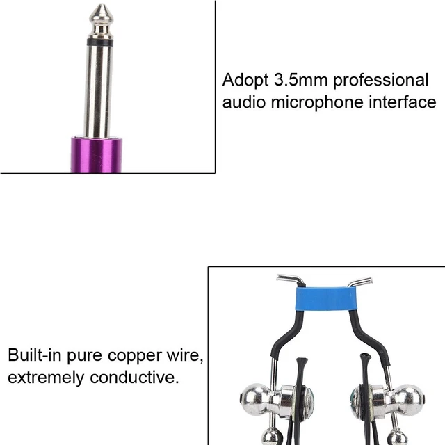 (Pourpre)1.8M Clip Cordon Tatouage 4 Couleurs Alimentation Cordon Silicone