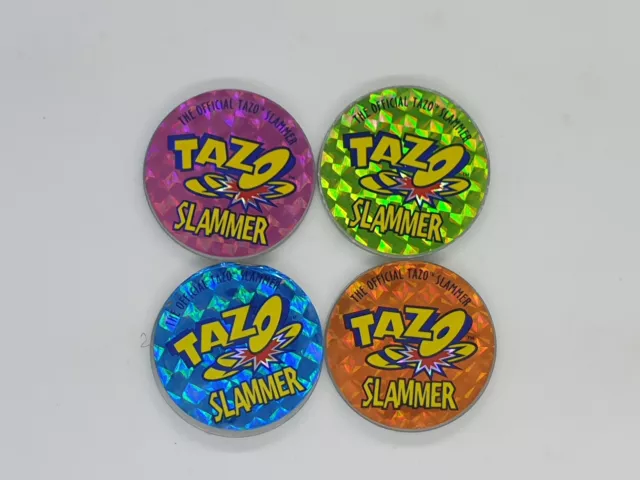 Original Tazo Slammers Full Set of 4 Looney Tunes 1996 RARE #1
