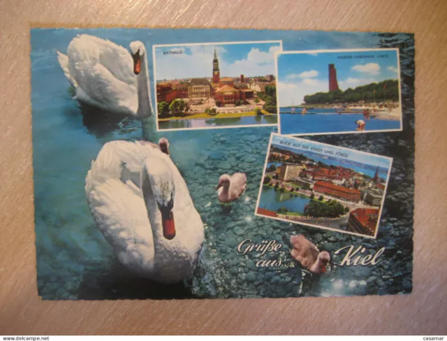 Kiel Grusse Aus Swan Schleswig Holstein Germany Postcard