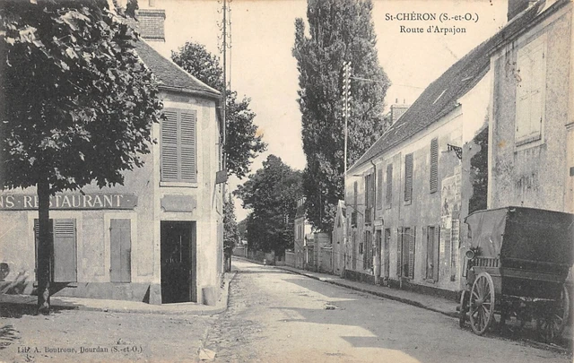 CPA 91 SAINT CHERON / ROUTE D'ARPAJON / RESTAURANT / cpa rare
