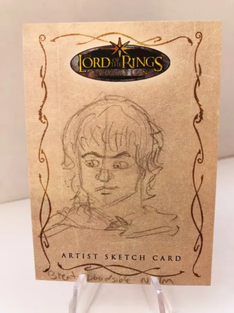 Lord of the Rings 2006 Evolution Artist Sketch Card Brent Woodside Frodo Baggins