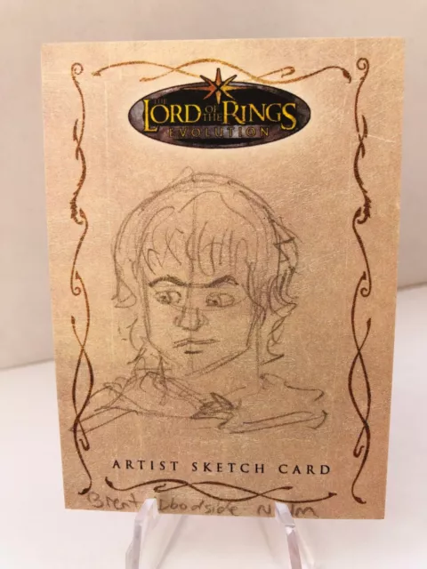 Lord of the Rings 2006 Evolution Artist Sketch Card Brent Woodside Frodo Baggins