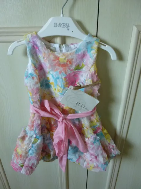 BNWT GIRLS DESIGNER ELSY Baby Lemon/Pink/Blue Bubblehem Dress Made In ...